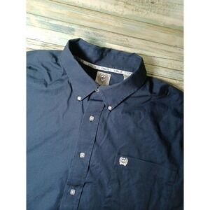 Cinch Men's XL Navy Blue Long Sleeve Western Button-Up Shirt